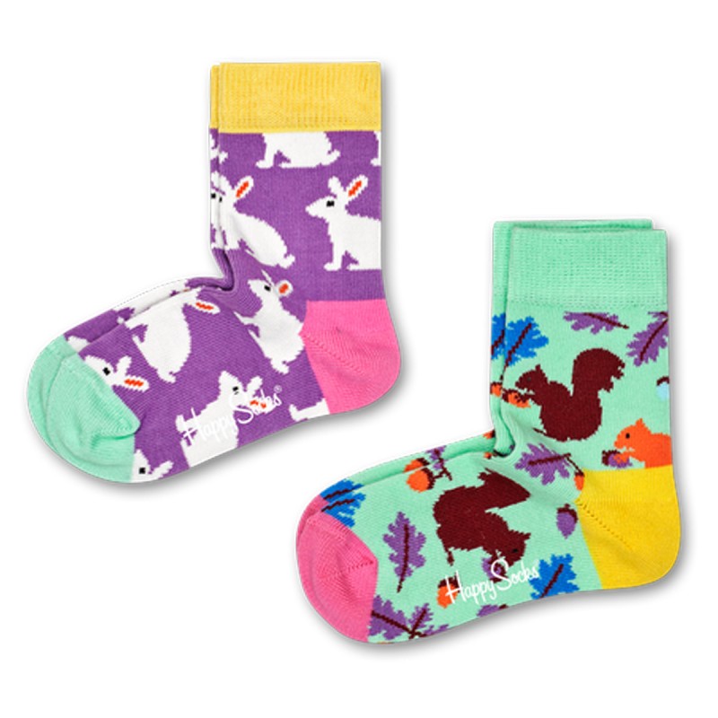 Calze Happy Socks Bunny verde-viola-giallo