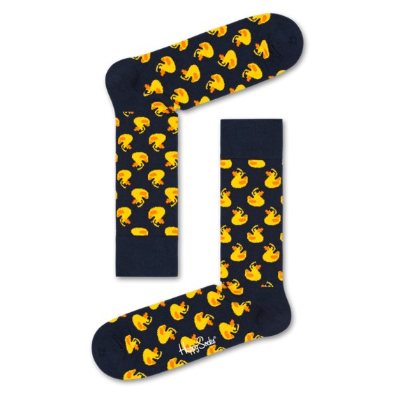 Calze Happy Sock Rubber Duck nero-giallo