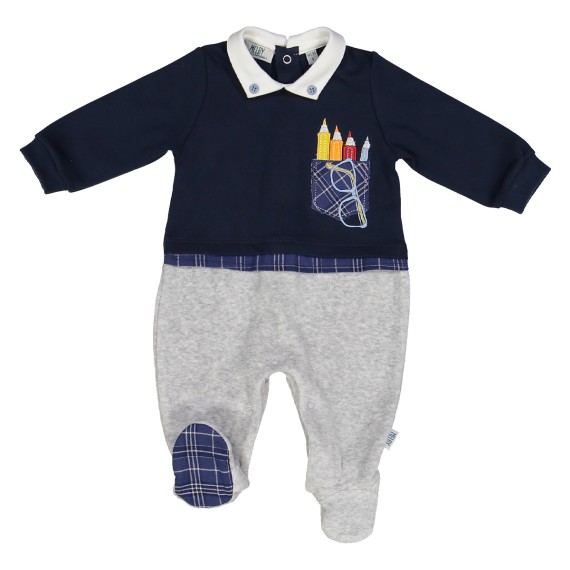 Melby playsuit with long interlock Baby foot