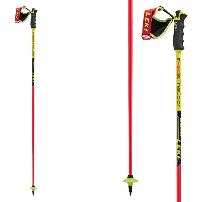 Bastoni sci Leki WC Racing Comp giallo-nero-rosso