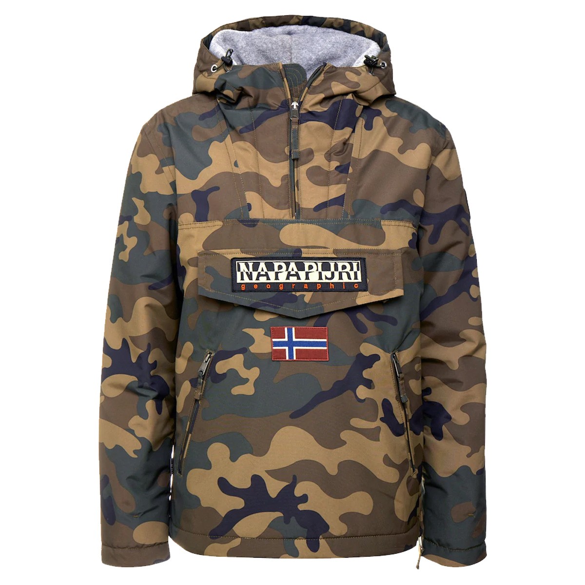 NAPAPIJRI RAINFOREST Chaqueta de hombre de impresión de bolsillo-Camou hielo todos los tamaños