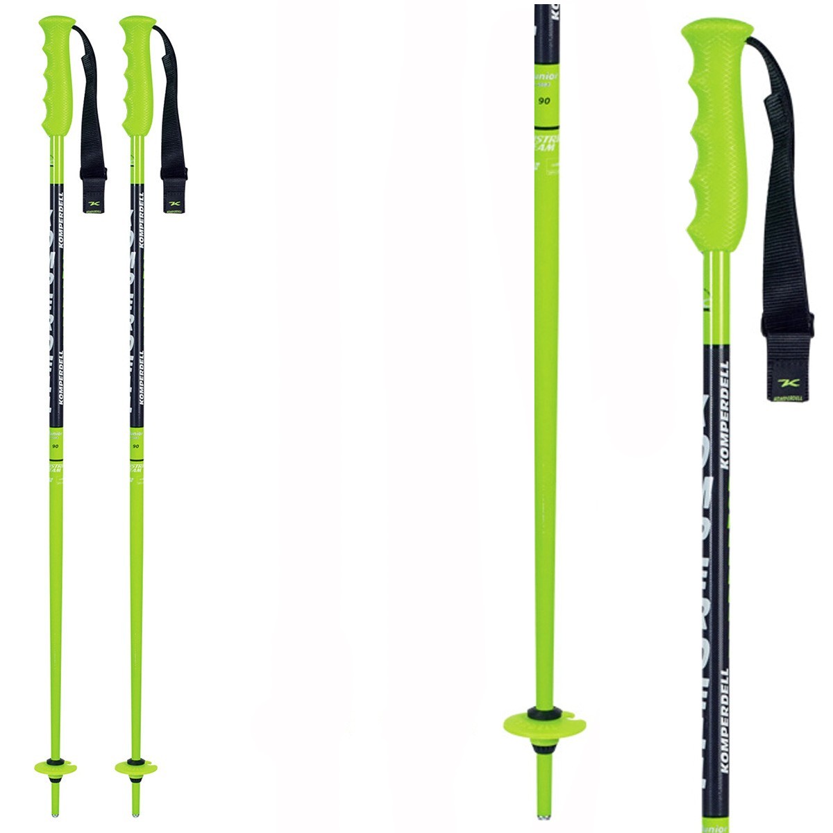 Bastoni sci Komperdell Nt (Colore: verde-nero, Taglia: 115)