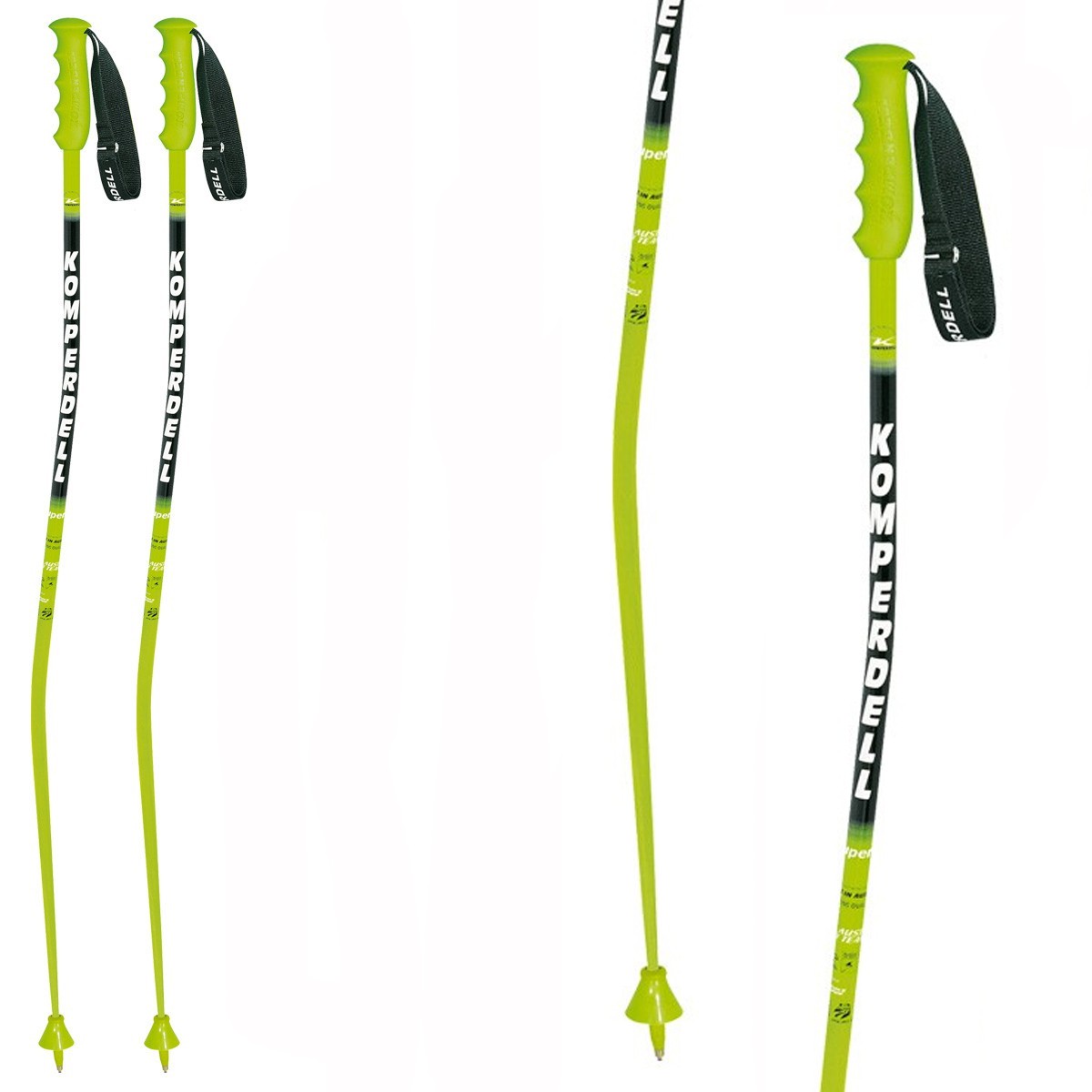 Bastoni sci Komperdell Nt Super G (Colore: verde-nero, Taglia: 125)