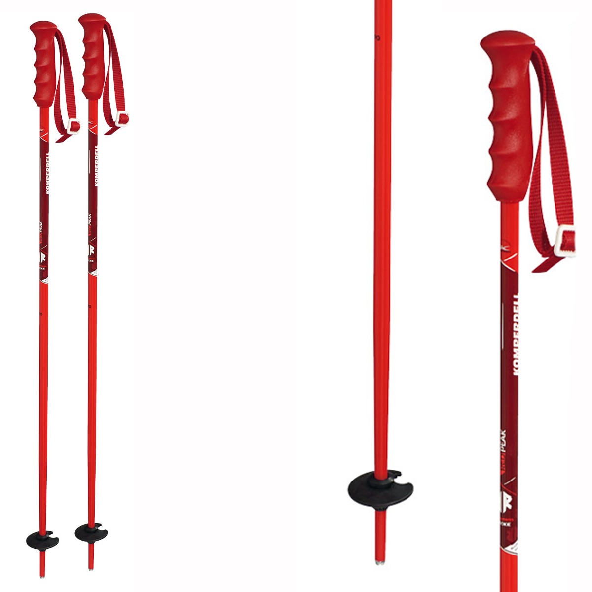 Bastoni sci Komperdell Red Peak (Colore: red, Taglia: 90)