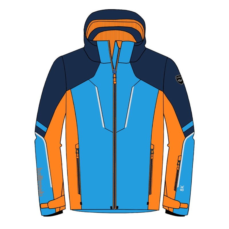 Giacca sci Bottero Ski Azzurro-Arancione