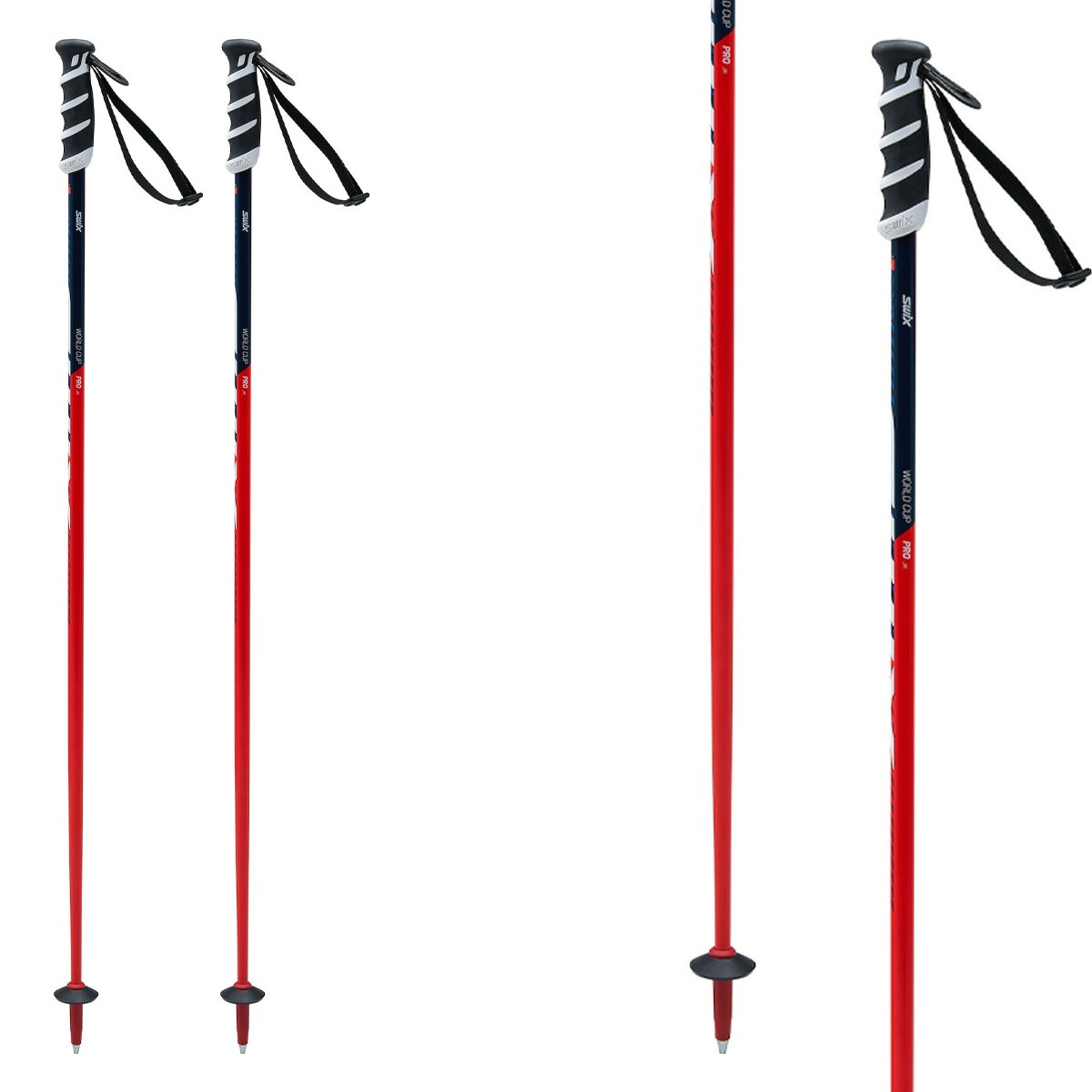  Bastoni sci Swix WC Pro Slalom (Colore: rosso-blu, Taglia: 100) 