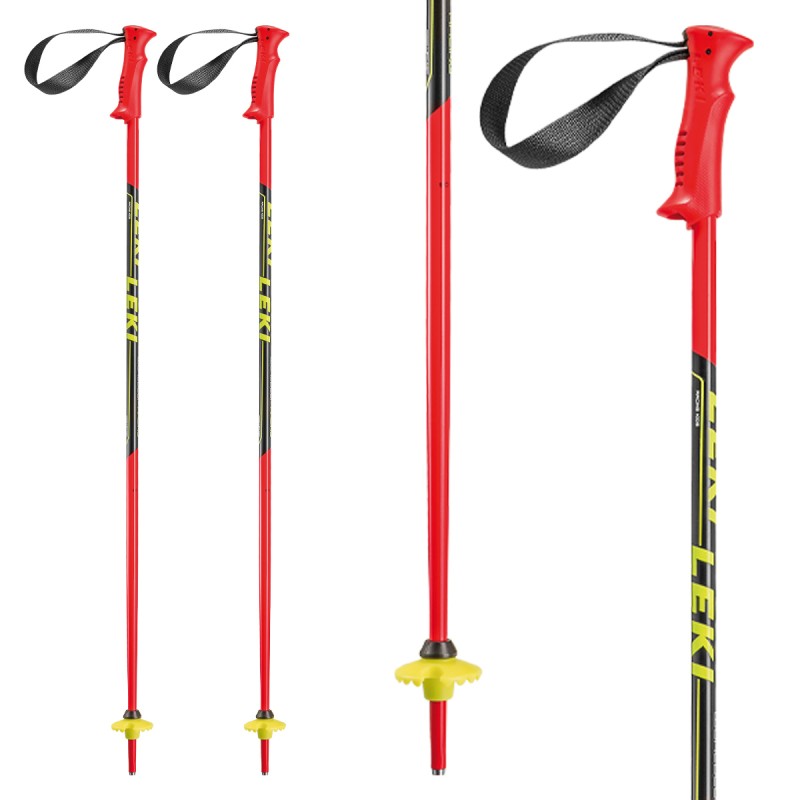 Ski poles Leki Racing Kids Red