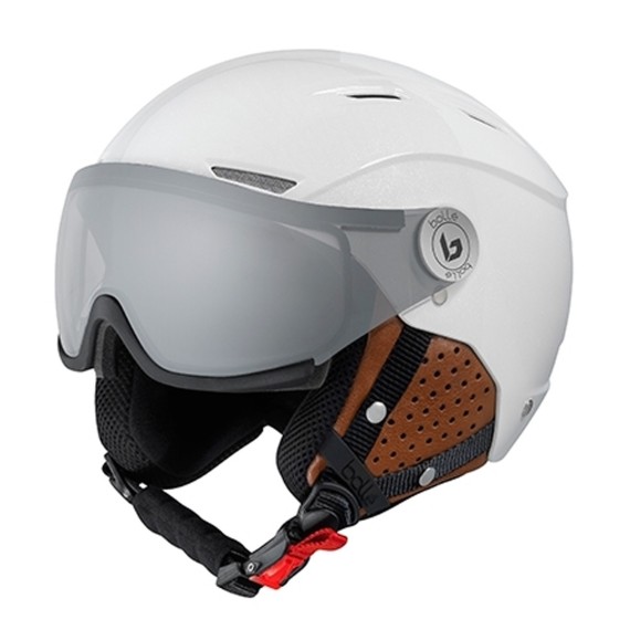 BOLLE' Ski Helmet Bubbles Backline Visor Premium White Cognac