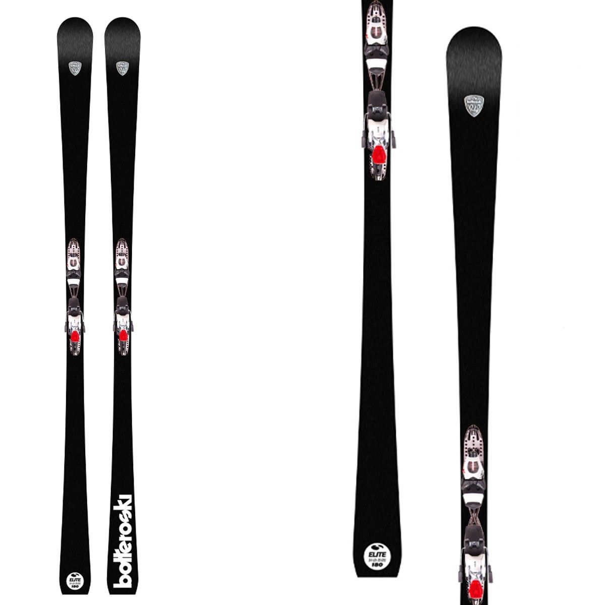  Sci Bottero Ski Elite + Speed com +Vsp412 (Colore: nero-bianco, Taglia: 180) 