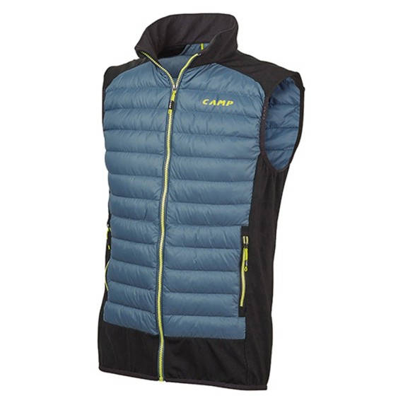 Gilet Camp Hybrid blu pastello-nero