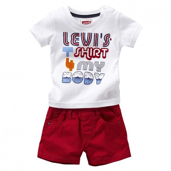 LEVI'S completo short + t-shirt Levi's Baby