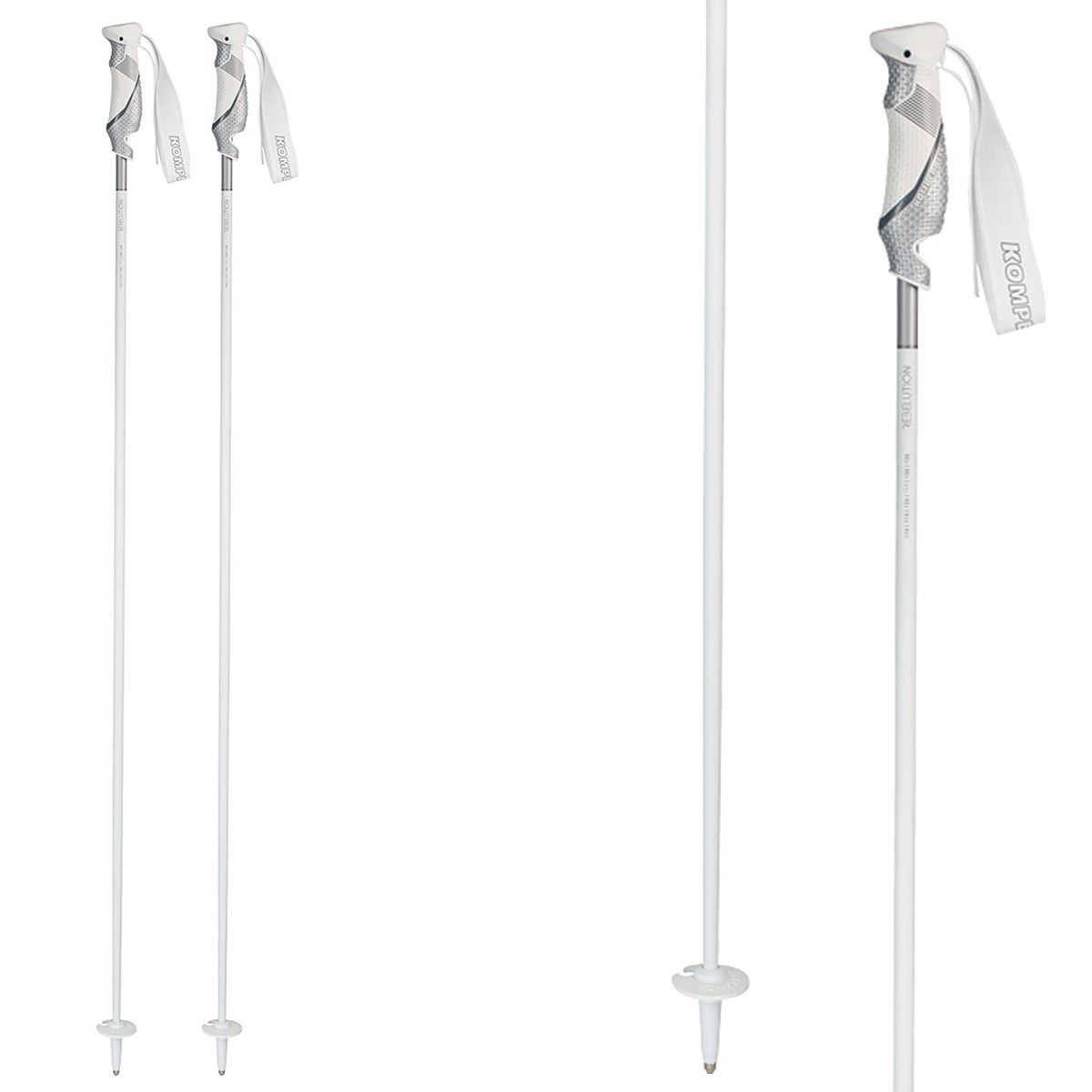 Bastoni sci Komperdell Rebellution carbon (Colore: bianco, Taglia: 110)