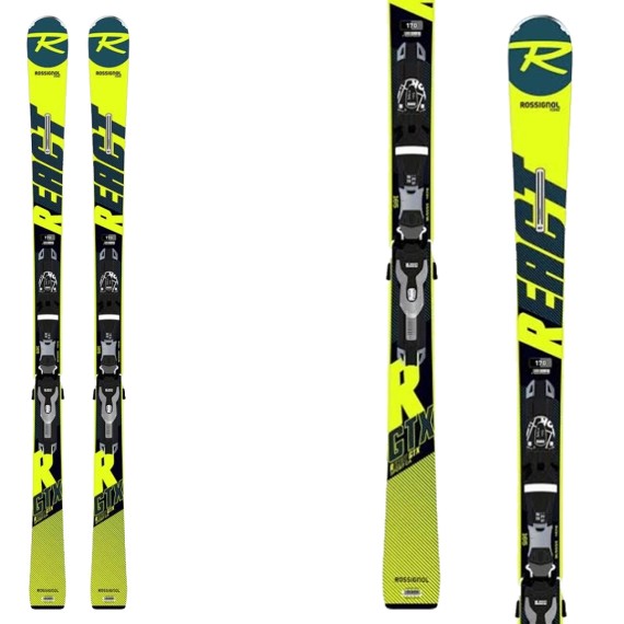Ski Rossignol React GTX avec fixations Nx 12 Konect GW B80