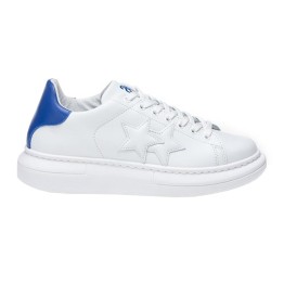 Baskets homme 2Star Low blanches-bleues