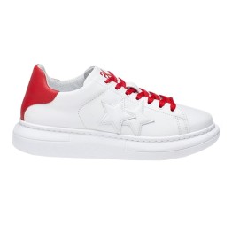 Sneakers 2Star Low pour hommes blanc-rouge