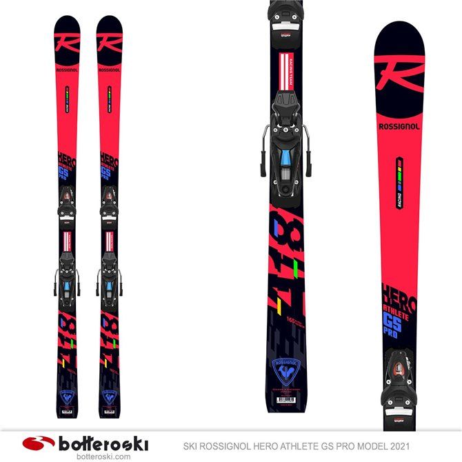 Ski Rossignol Hero Athlete GS Pro modèle 2021 avec fixations Nx 10 Gw B73