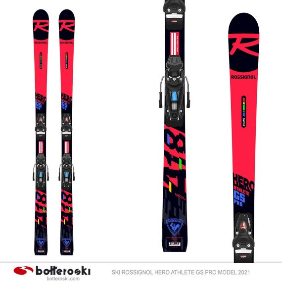 Esquí Rossignol Hero Athlete GS Pro modelo 2021 con fijaciones Spx 10 Gw B73