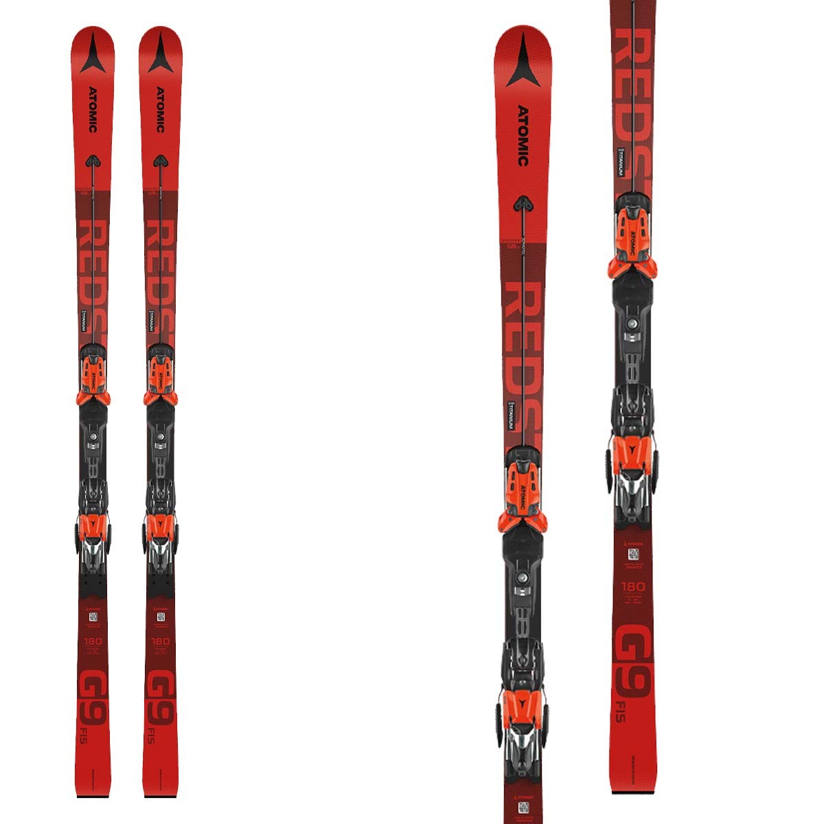 Sci Atomic Redster G9 Fis con attacchi X12 var (Colore: rosso, Taglia: 180)