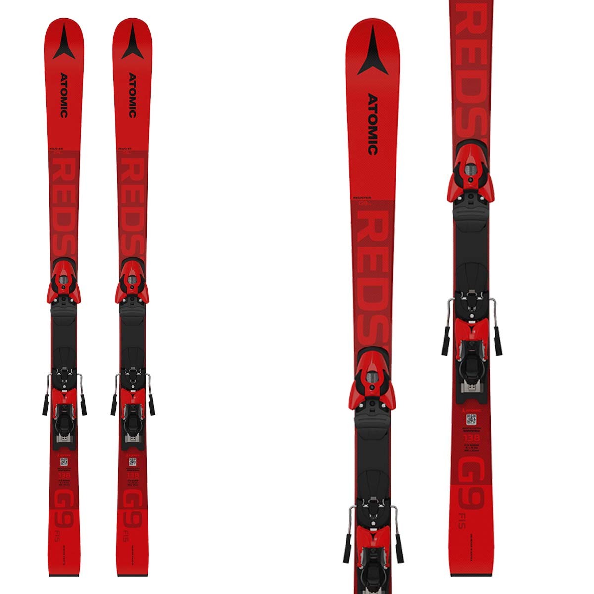 Sci Atomic Redster G9 Fis J- RP² con attacchi COLT 10 (Colore: red, Taglia: 131)