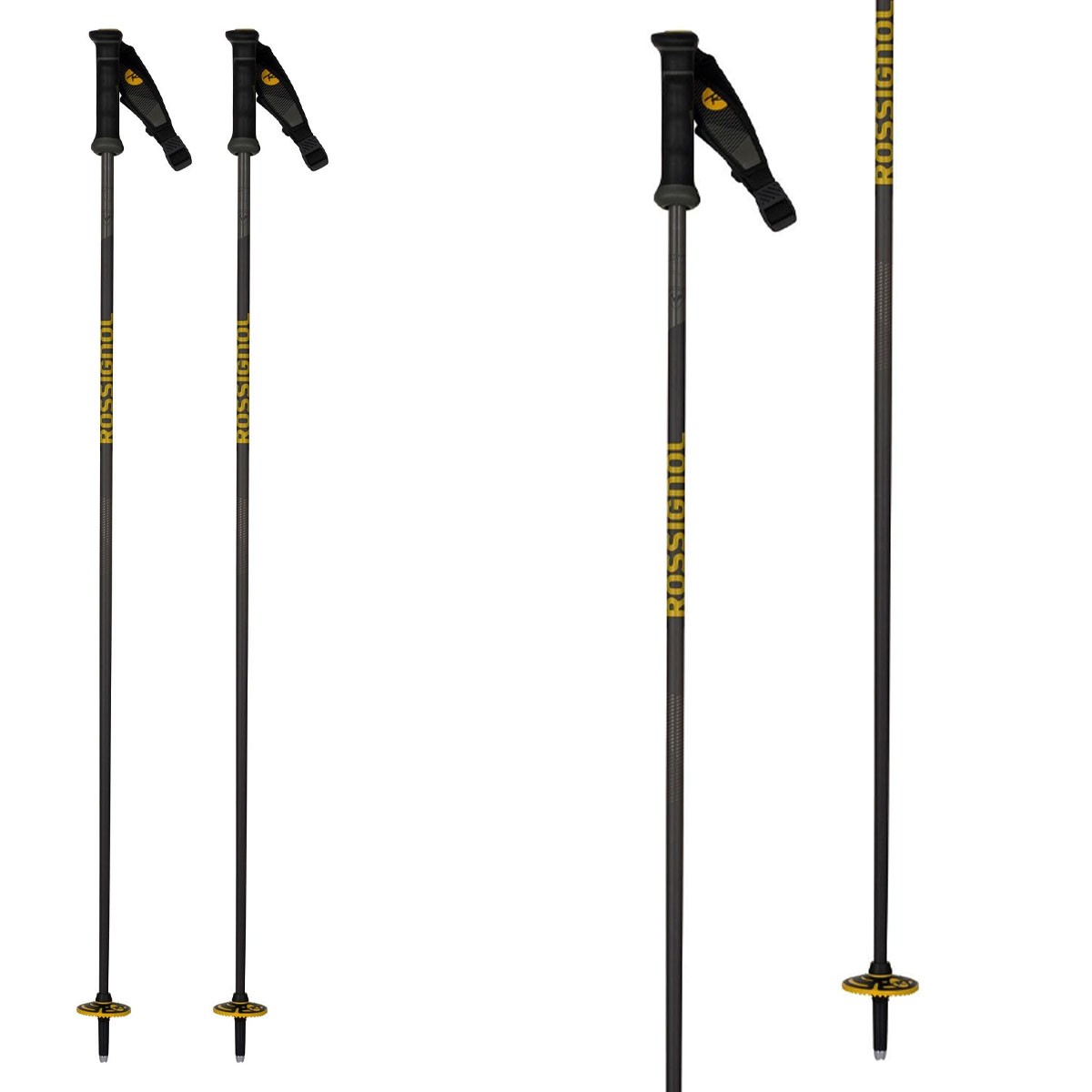 Bastoncini sci Rossignol Tactic Carbon Safety da uomo (Colore: Black, Taglia: 115)