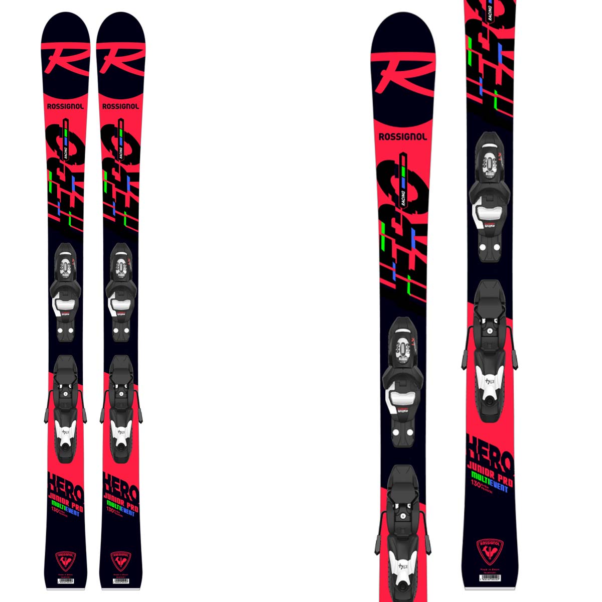 Sci junior Rossignol Hero Jr Multi Event con attacchi Kid 4 Gw B76 (Colore: rosso-nero, Taglia: 110)