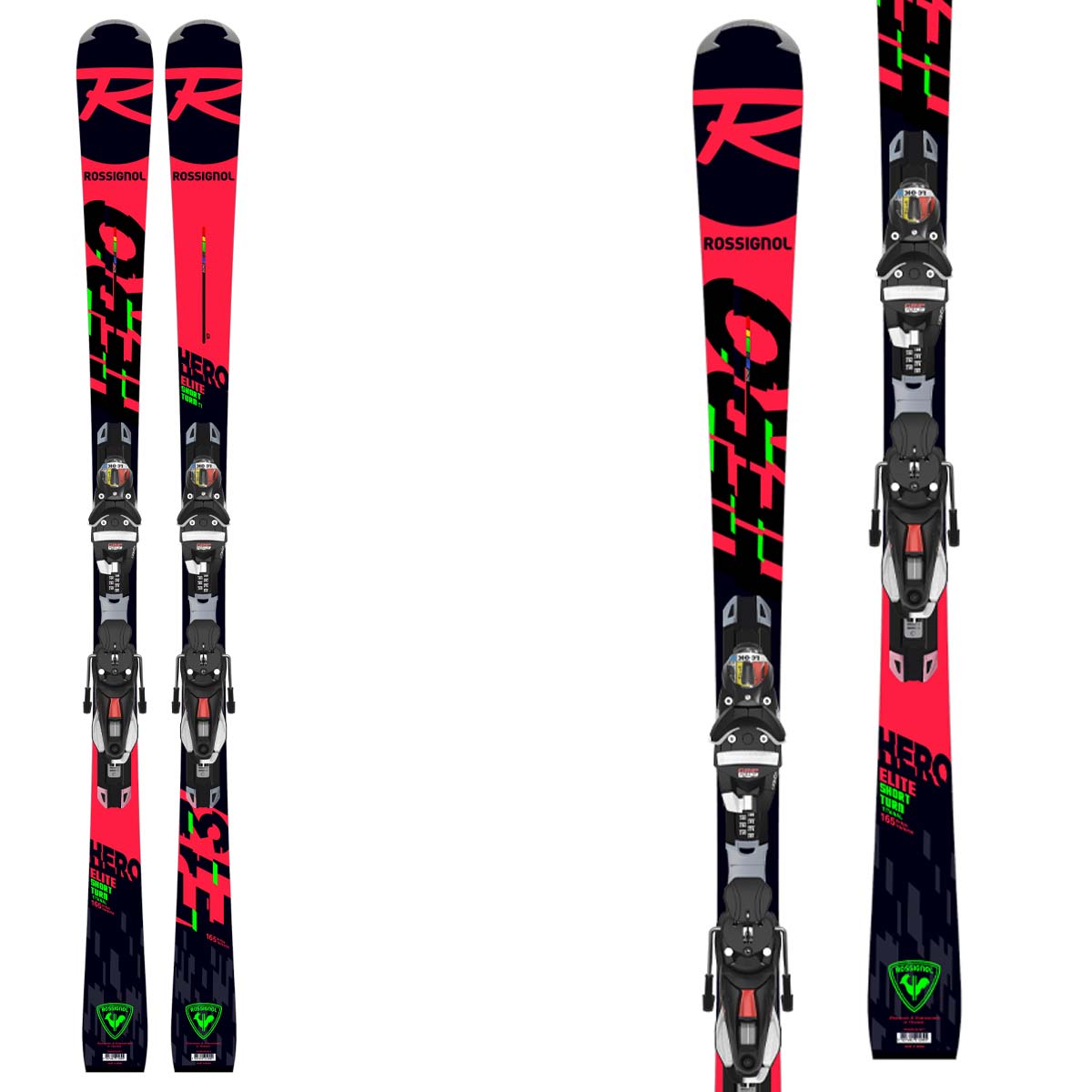 Sci Rossignol Hero Elite St Ti (Konect) con attacchi Nx 12 Konect Gw B80 (Colore: rosso-nero, Taglia: 162)