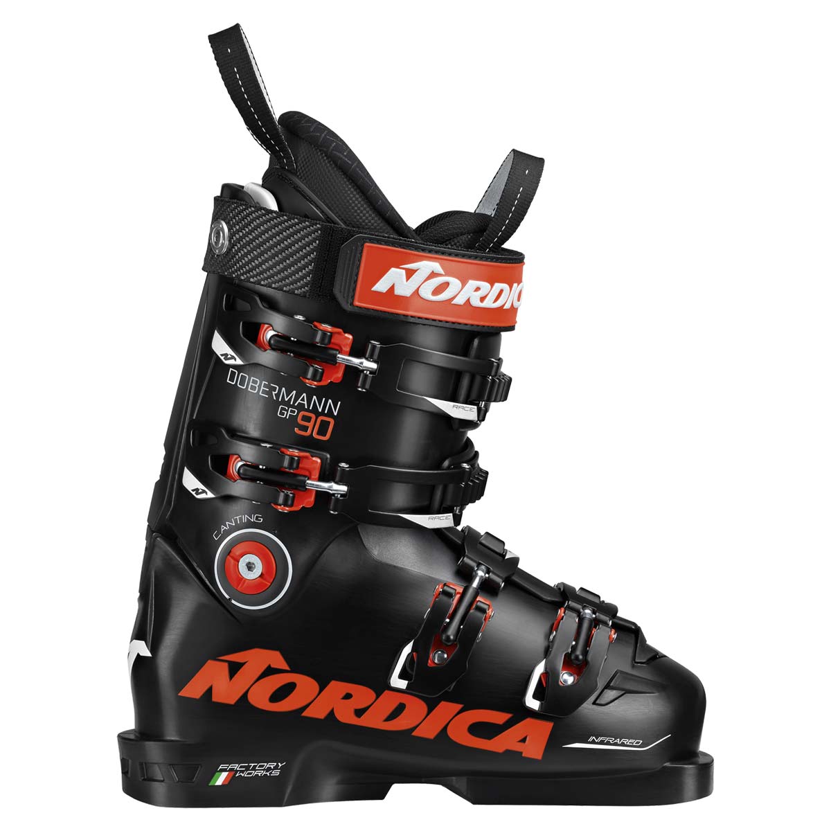 Scarponi sci Nordica Dobermann GP 90 da bambino (Colore: nero, Taglia: 23.5)