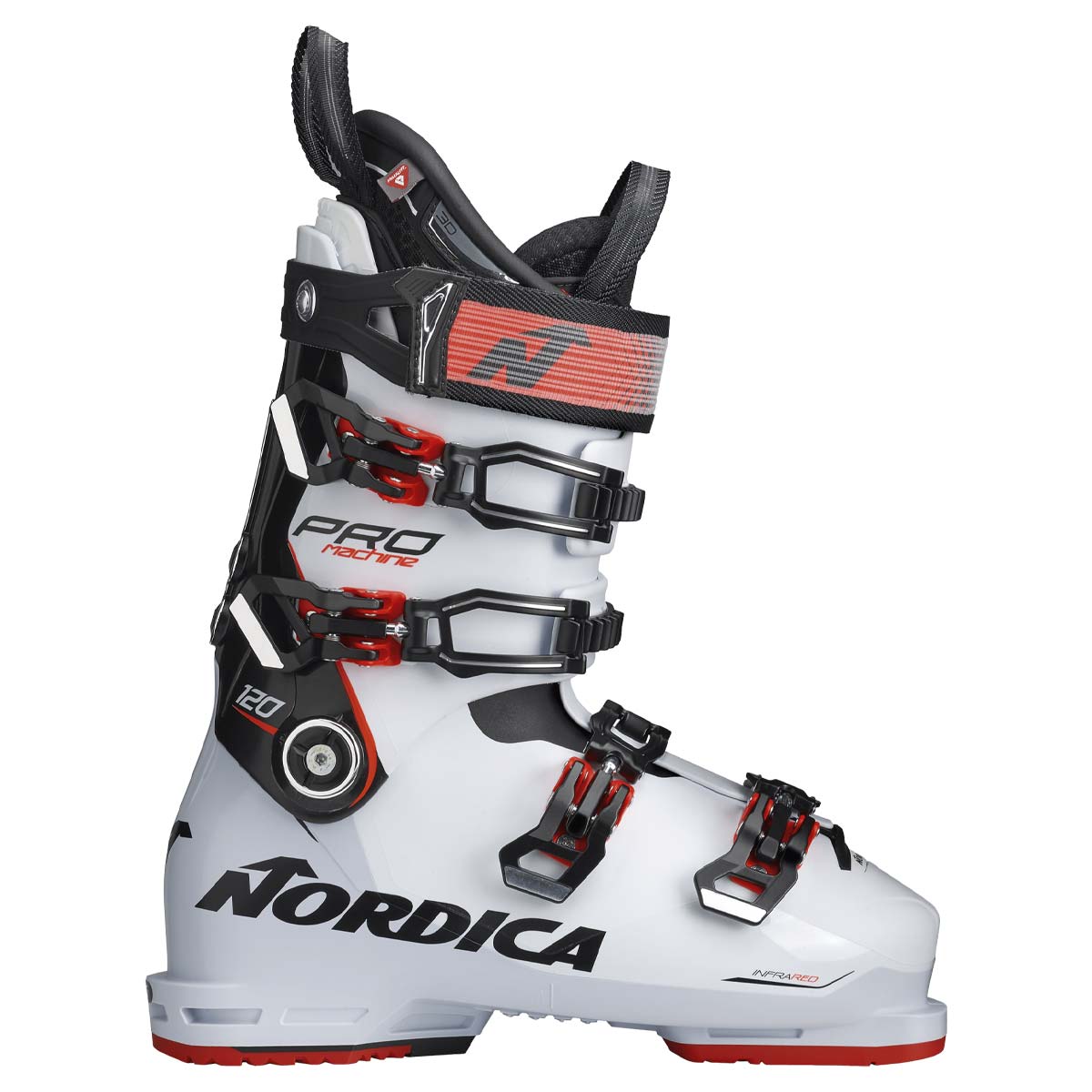 Scarponi sci Nordica Pro Machine 120 da adulto (Colore: WHITE-BLACK-RED, Taglia: 26)