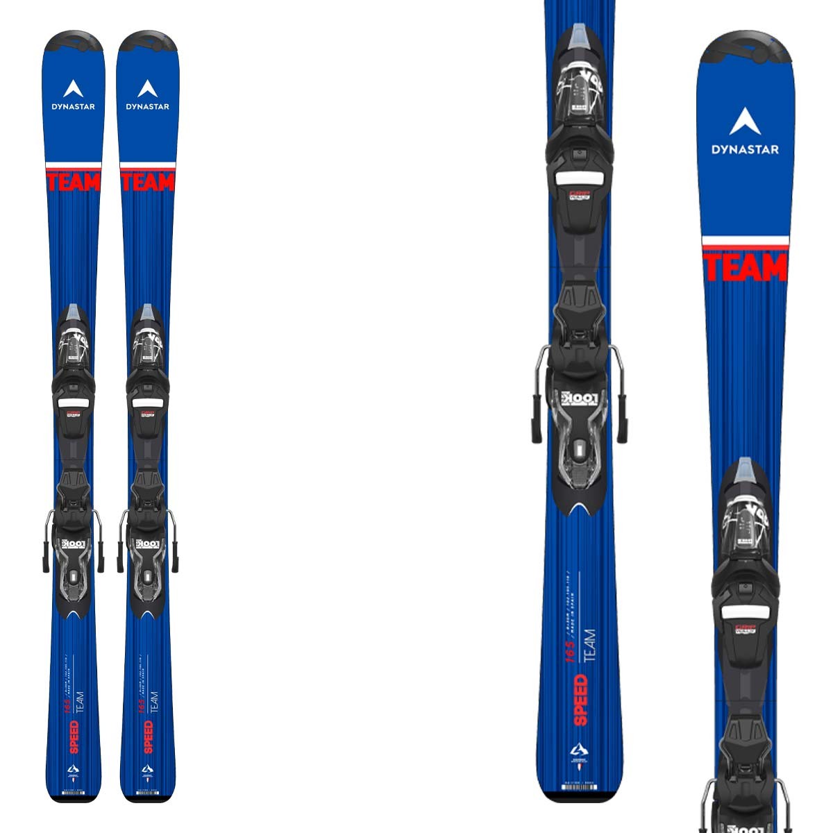 Sci Dynastar Team Speed 130-150 (Xpress Jr) con attacchi Xpress 7 Gw B83 (Colore: blu-rosso, Taglia: 140)