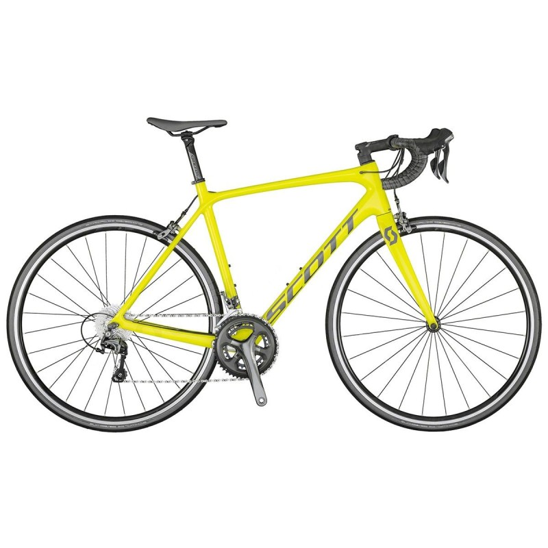 Competir con la bici de Scott Addict 30 2021 vista previa de color amarillo