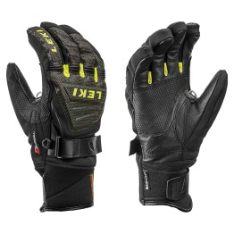 Esquí guantes hombres Leki Carrera entrenador C-Tech Amarillo S Negro