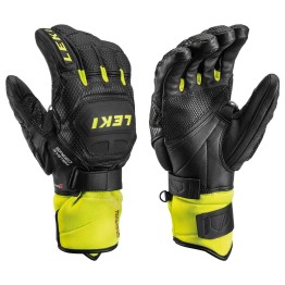 Gants de ski hommes Leki Worldcup Race Flex S Jaune Vitesse Noir