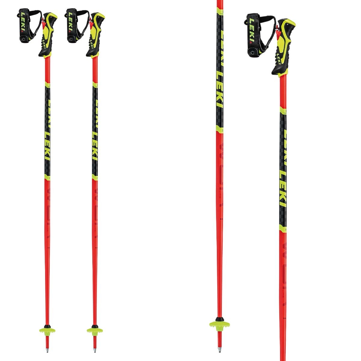 Bastoncini sci Leki Wcr Lite Sl 3D da bambino (Colore: rosso-nero-giallo, Taglia: 100)