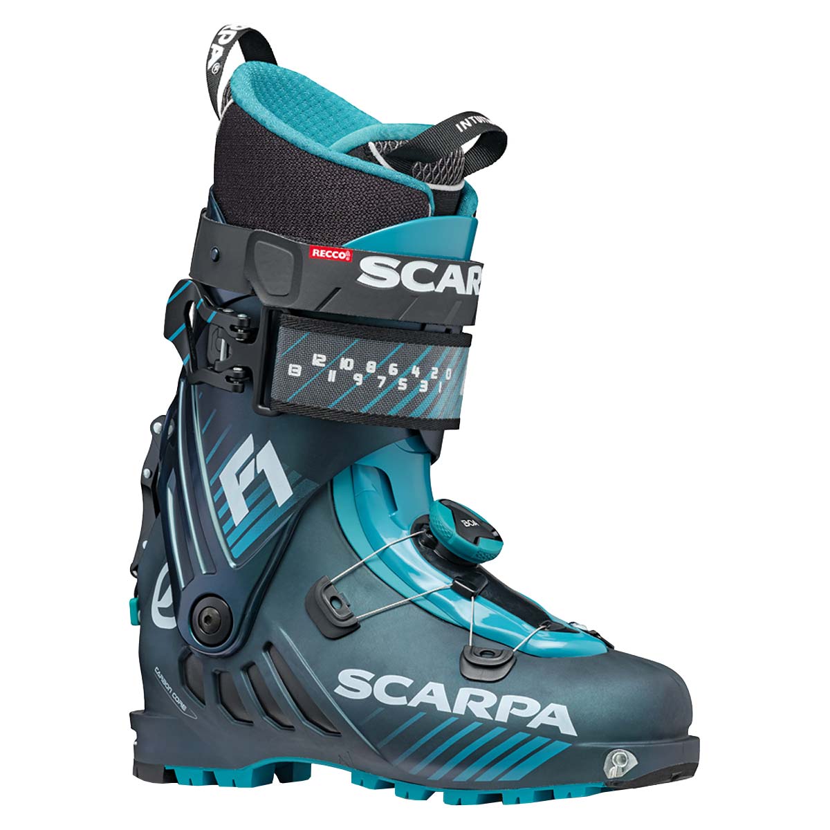 Bottes De Ski Télémark Scarpa T2 - Taille US 7.5 (EU 40), Broches 75 Mm, Bleues