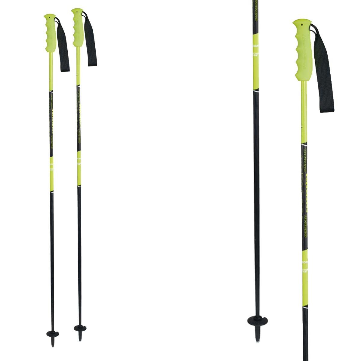 Bastoncini sci Komperdell Carbon Champion Yellow Vincent da adulto (Colore: nero giallo, Taglia: 110)