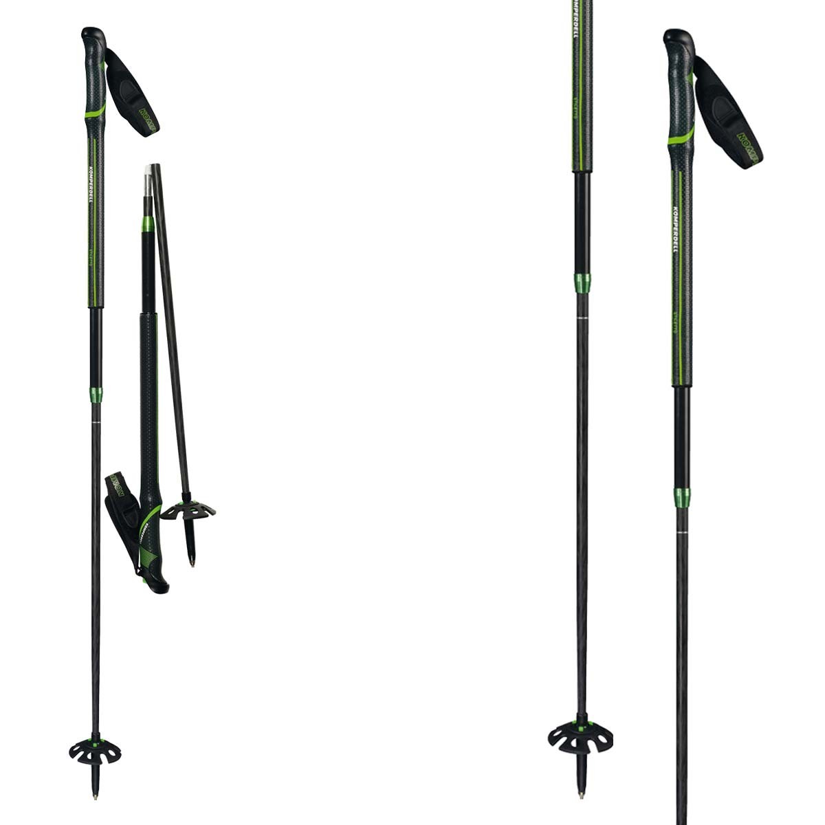  Bastoni Alpinismo Komperdell Stiletto Stiletto Expedition (Colore: nero verde, Taglia: UNI) 