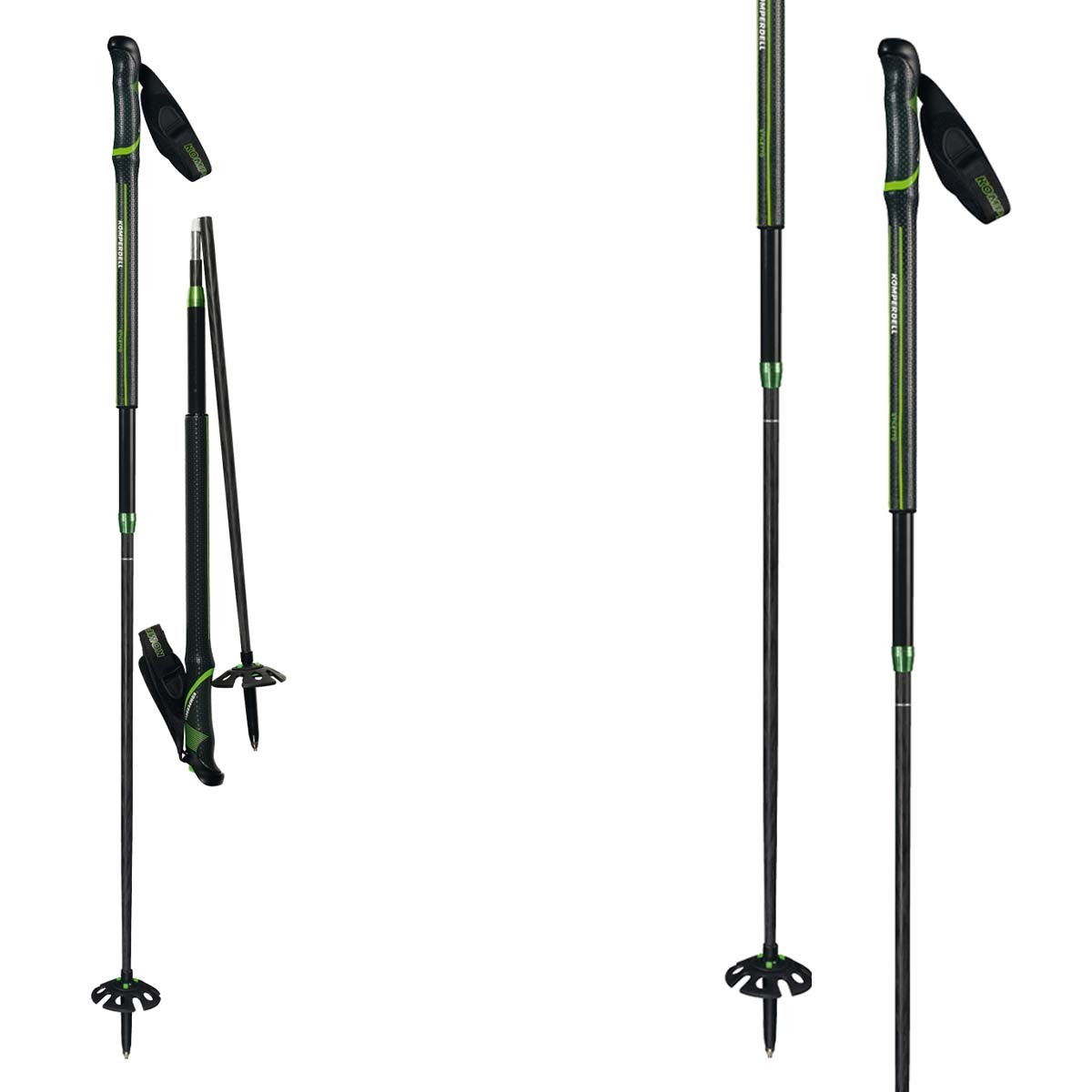 Bastoni Alpinismo Komperdell Stiletto Stiletto Expedition (Colore: nero verde, Taglia: UNI)
