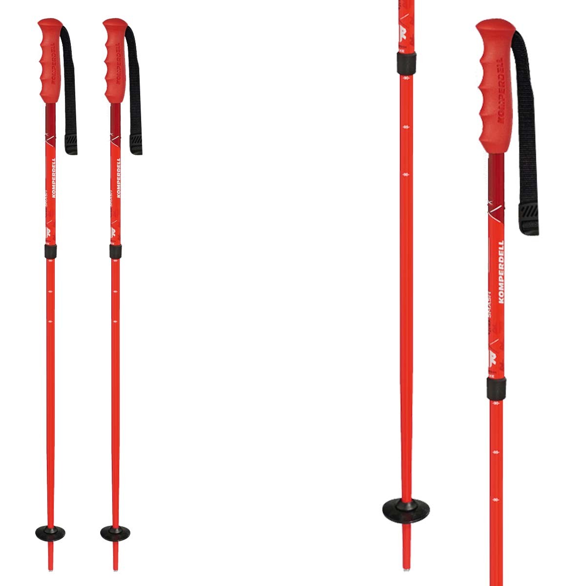 Bastoni sci Komperdell Smash (Colore: rosso, Taglia: UNI)