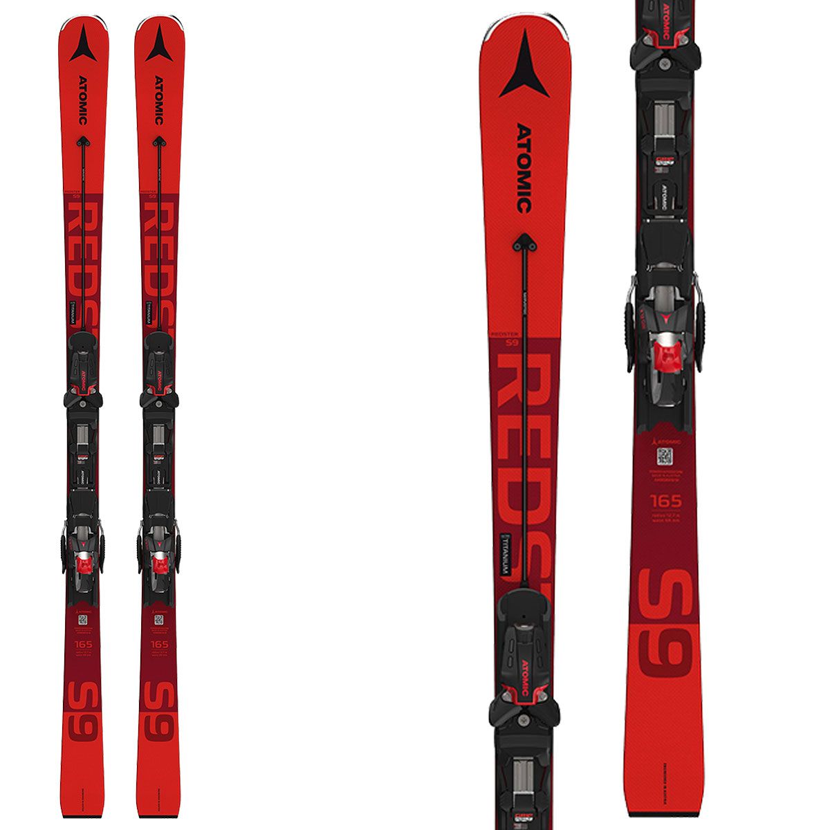 Sci Atomic Redster S9 con attacchi X12 GW (Colore: rosso nero, Taglia: 153)