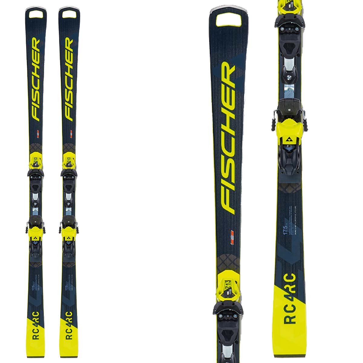 Sci Fischer RC4 WC RC PRO M/O con attacchi RC4 Z13 FF (Colore: nero giallo, Taglia: 165)