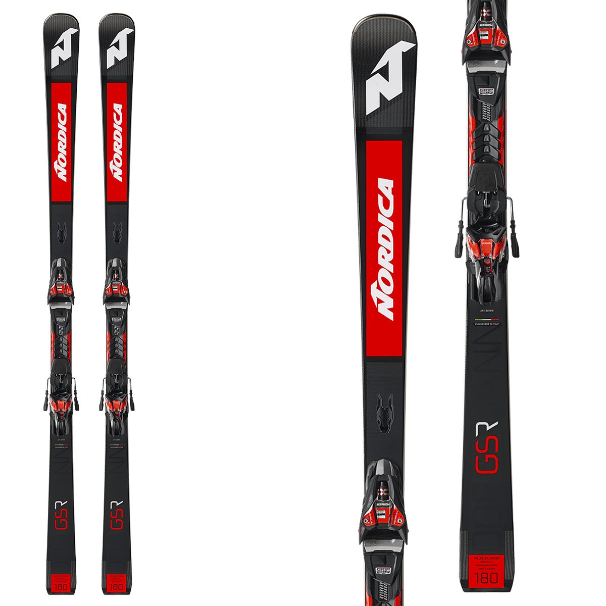Sci Nordica Dobermann GSR RB con attacchi xcell 14 (Colore: rosso nero, Taglia: 170)