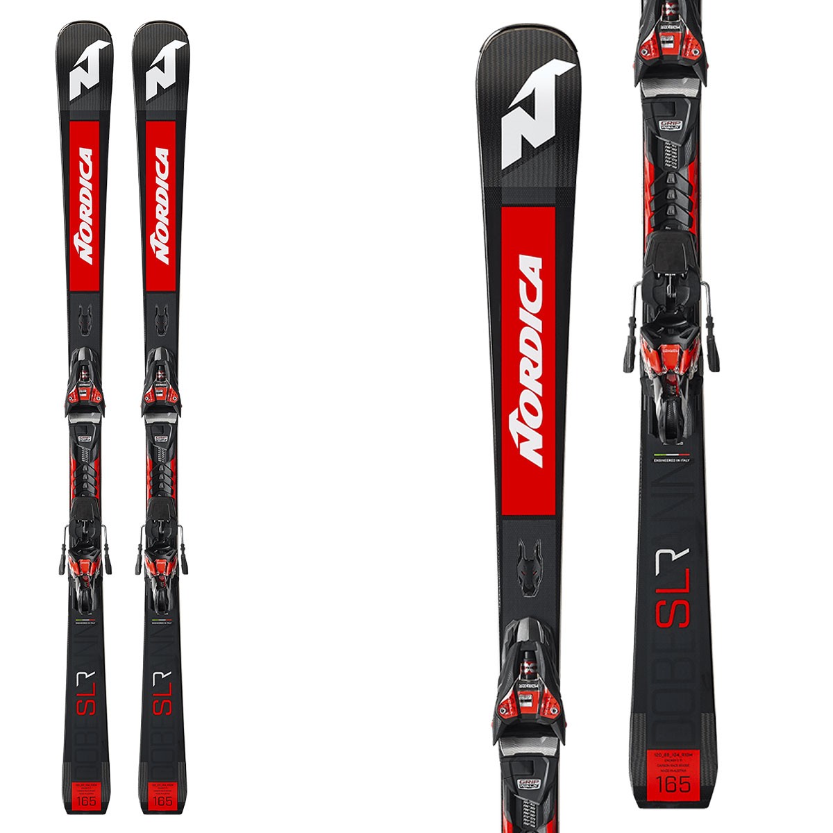 Sci Nordica Dobermann Slr Rb con attacchi Xcell 14 Fdt (Colore: nero-rosso, Taglia: 155)