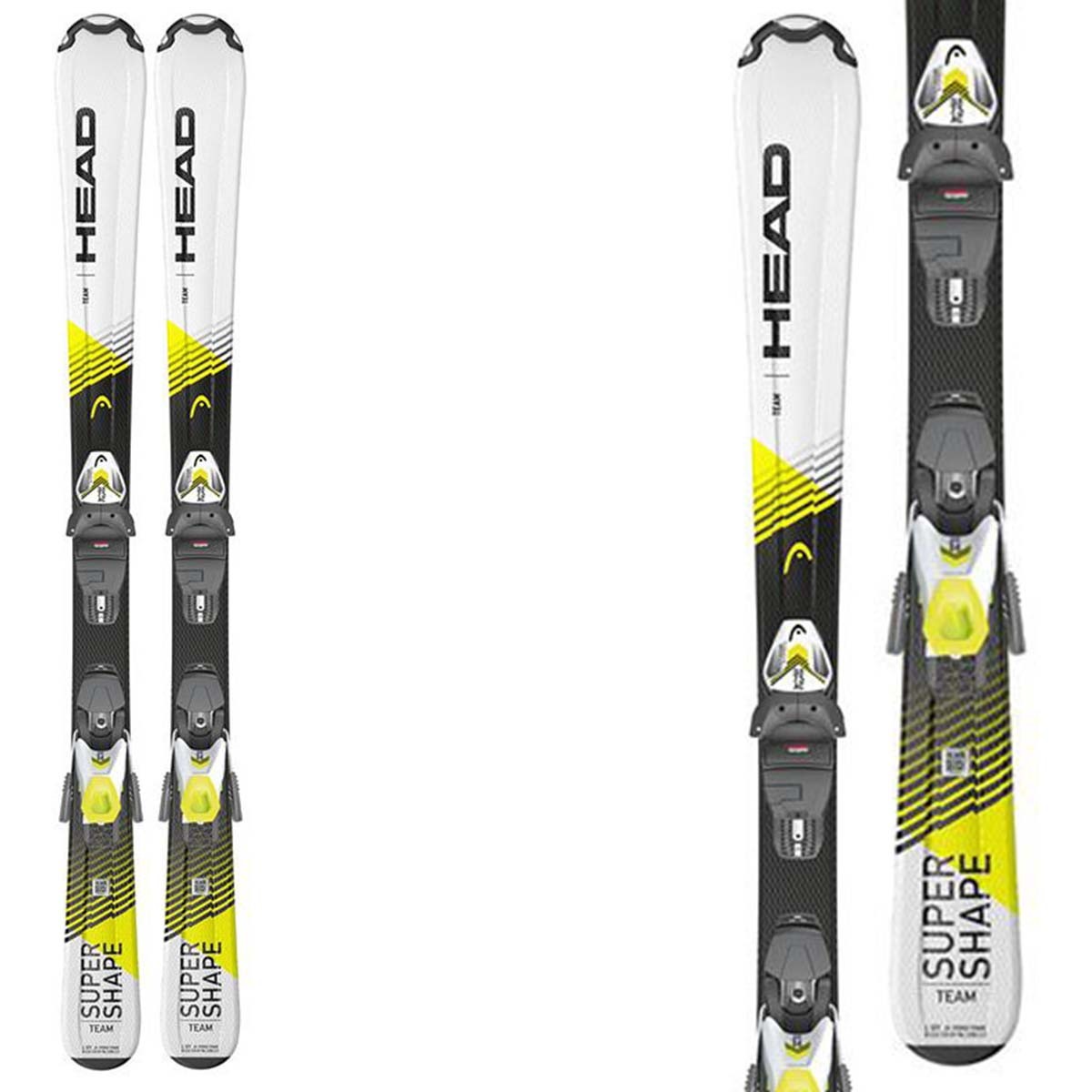Sci head Supershape Team SLR con attacchi SLR 7.5 GW (Colore: bianco nero giallo, Taglia: 117)