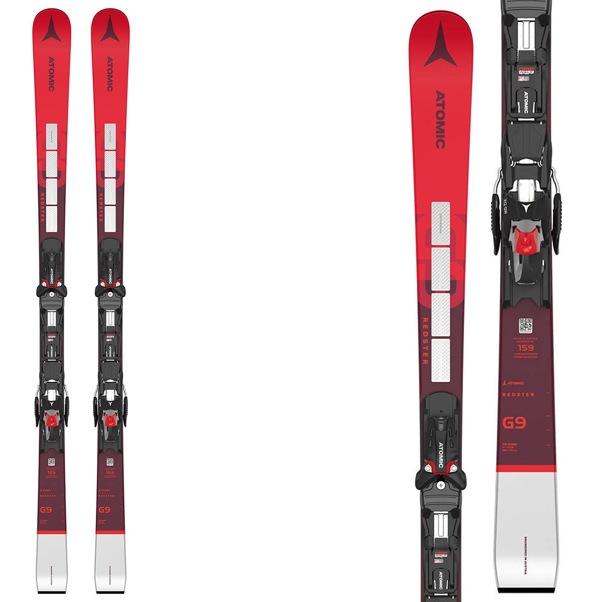 Sci Atomic Redster G9 Fis Revo S J con attacchi X12 GW (Colore: rosso nero, Taglia: 159)