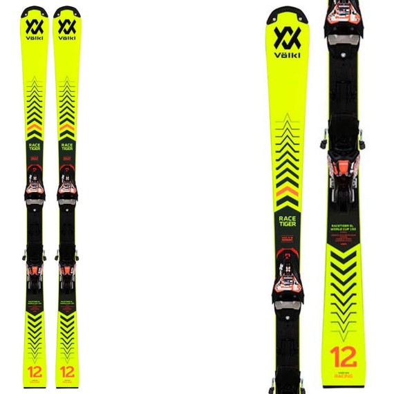 Ski Volkl Racetiger SL R JR con encuadernaciones Xcomp 12