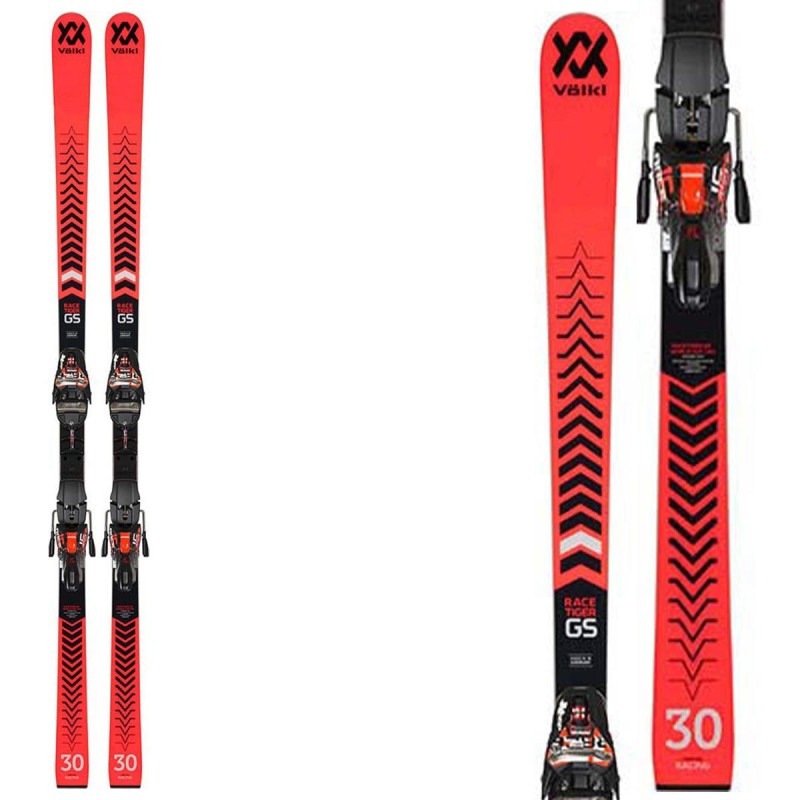 Sci Volkl Racetiger GS R con attacchi Xcomp 16