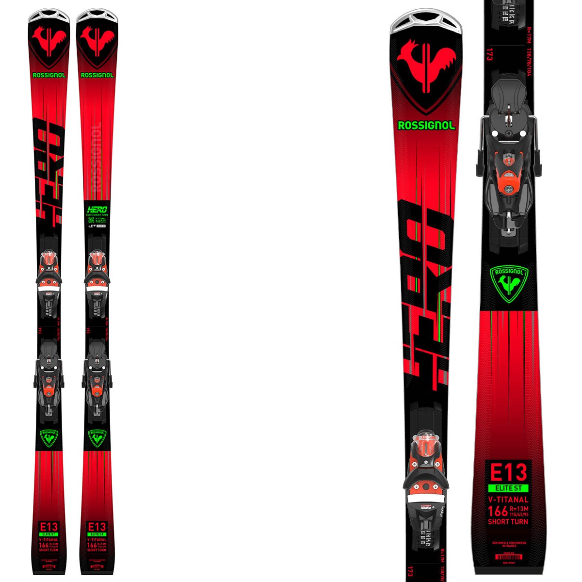 Sci Rossignol Hero Elite ST TI con attacchi SPX 14 Konect GW B80 (Colore: nero rosso, Taglia: 167)