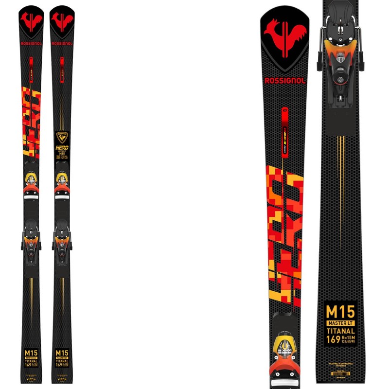 Sci Rossignol Hero Master LT R22 con attacchi Spx Rockerace Forza Master ROSSIGNOL Race carve - sl - gs