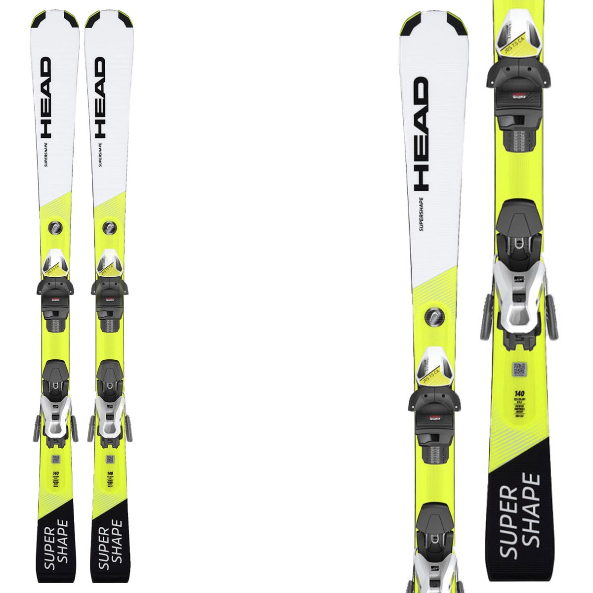 Sci Head Supershape Jrs con attacchi Jrs 7.5 GW CA Br 78 (Colore: bianco-giallo, Taglia: 130)