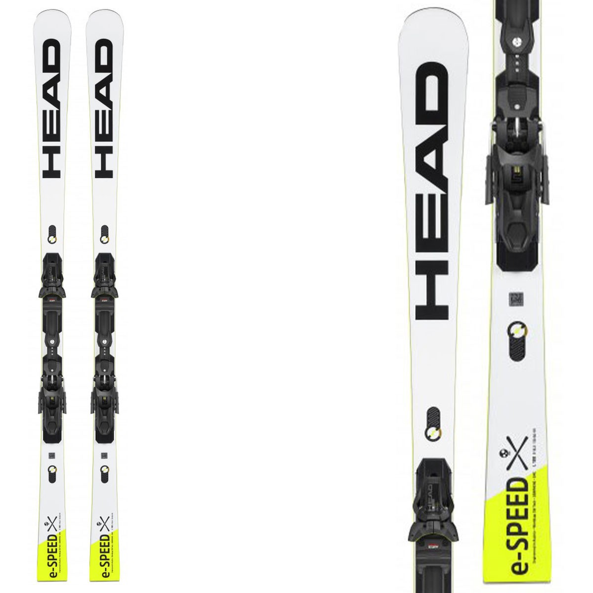 Sci Head WC Rebels e-Speed SW RP Evo 14 con attacchi Freeflex ST 14 (Colore: bianco nero, Taglia: 180)